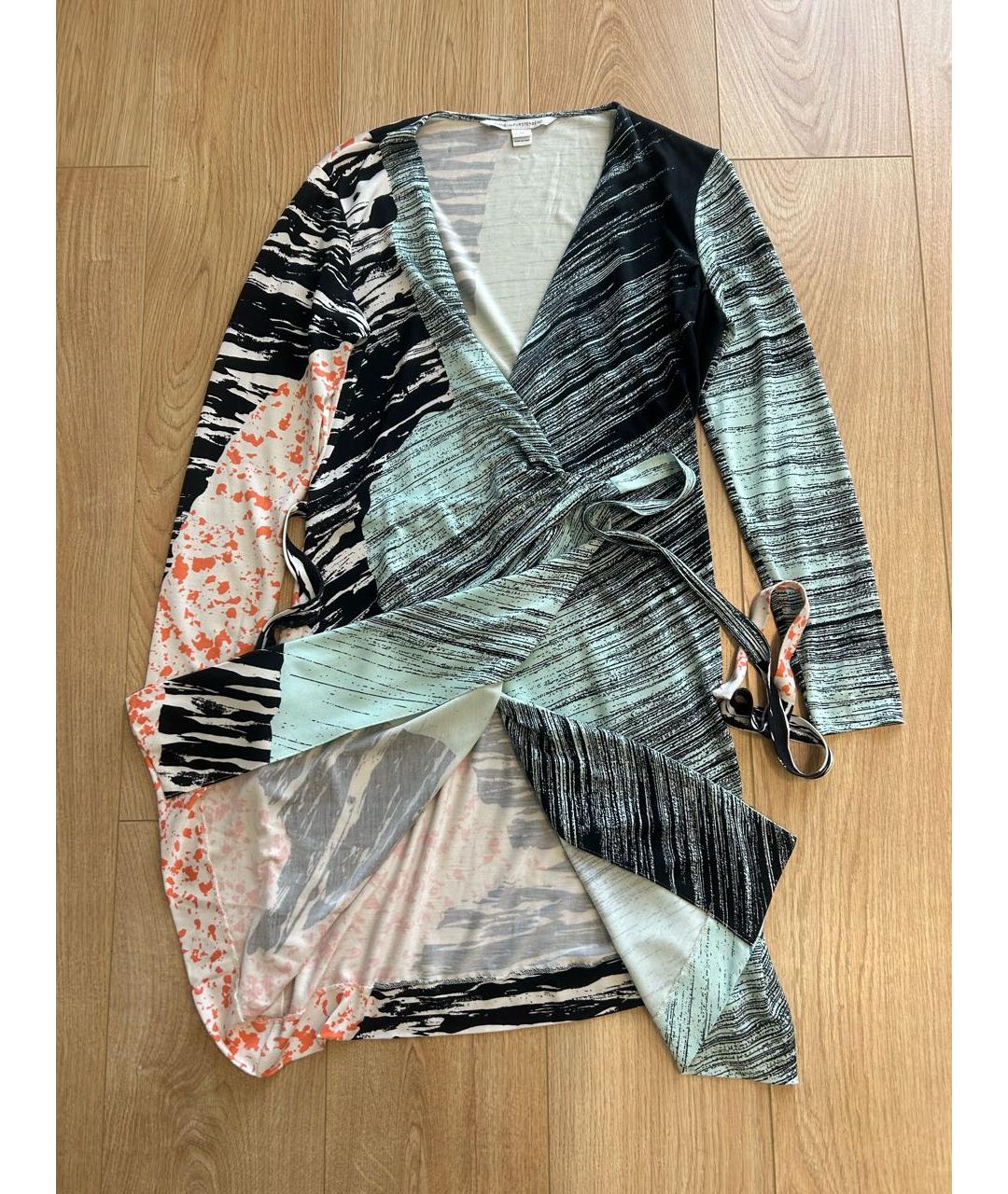 DIANE VON FURSTENBERG Мульти шелковое повседневное платье, фото 4