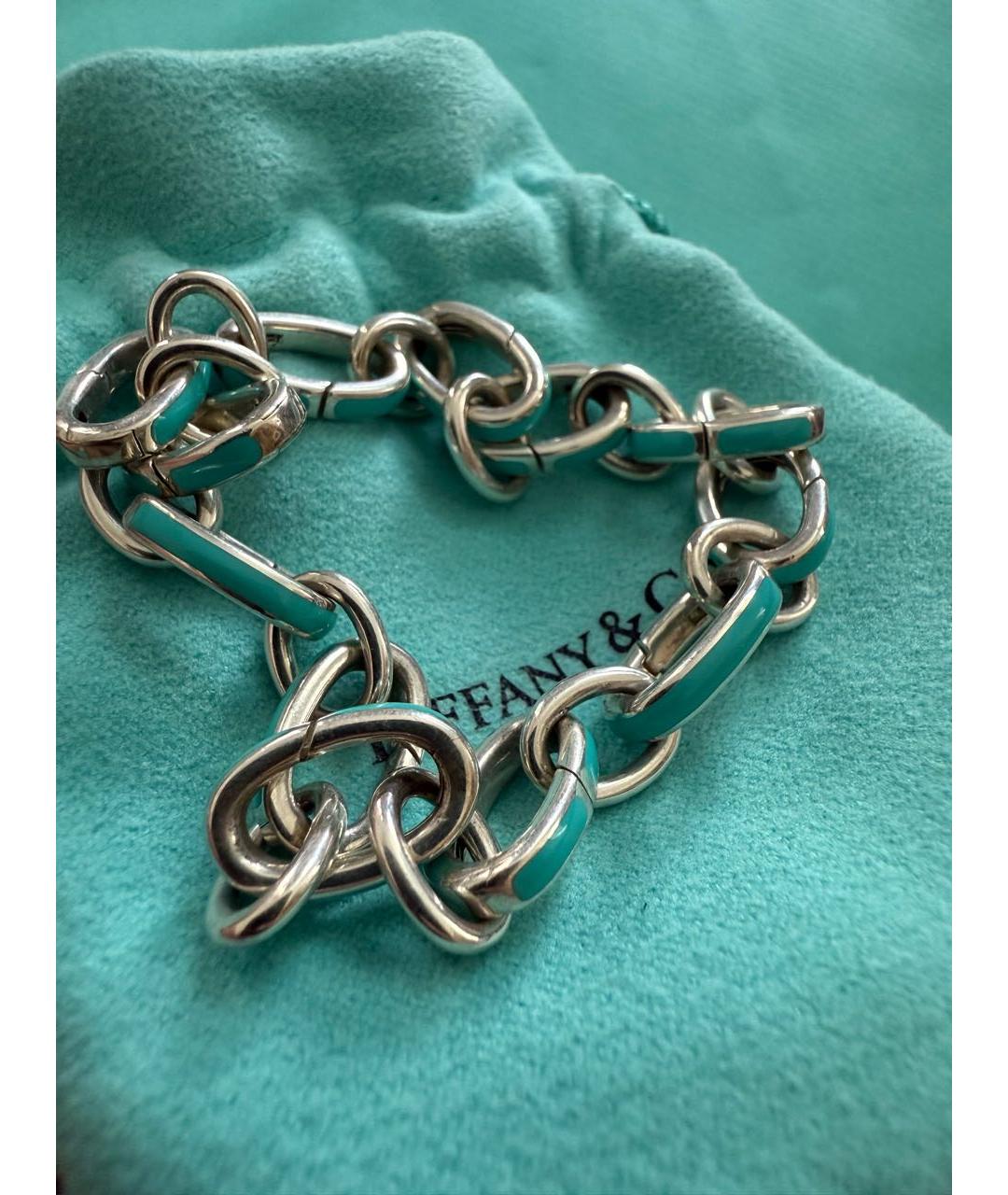 TIFFANY&CO Бирюзовый серебряный браслет, фото 4