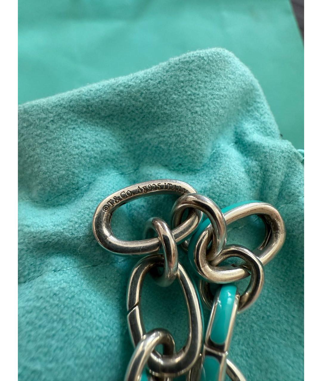 TIFFANY&CO Бирюзовый серебряный браслет, фото 3