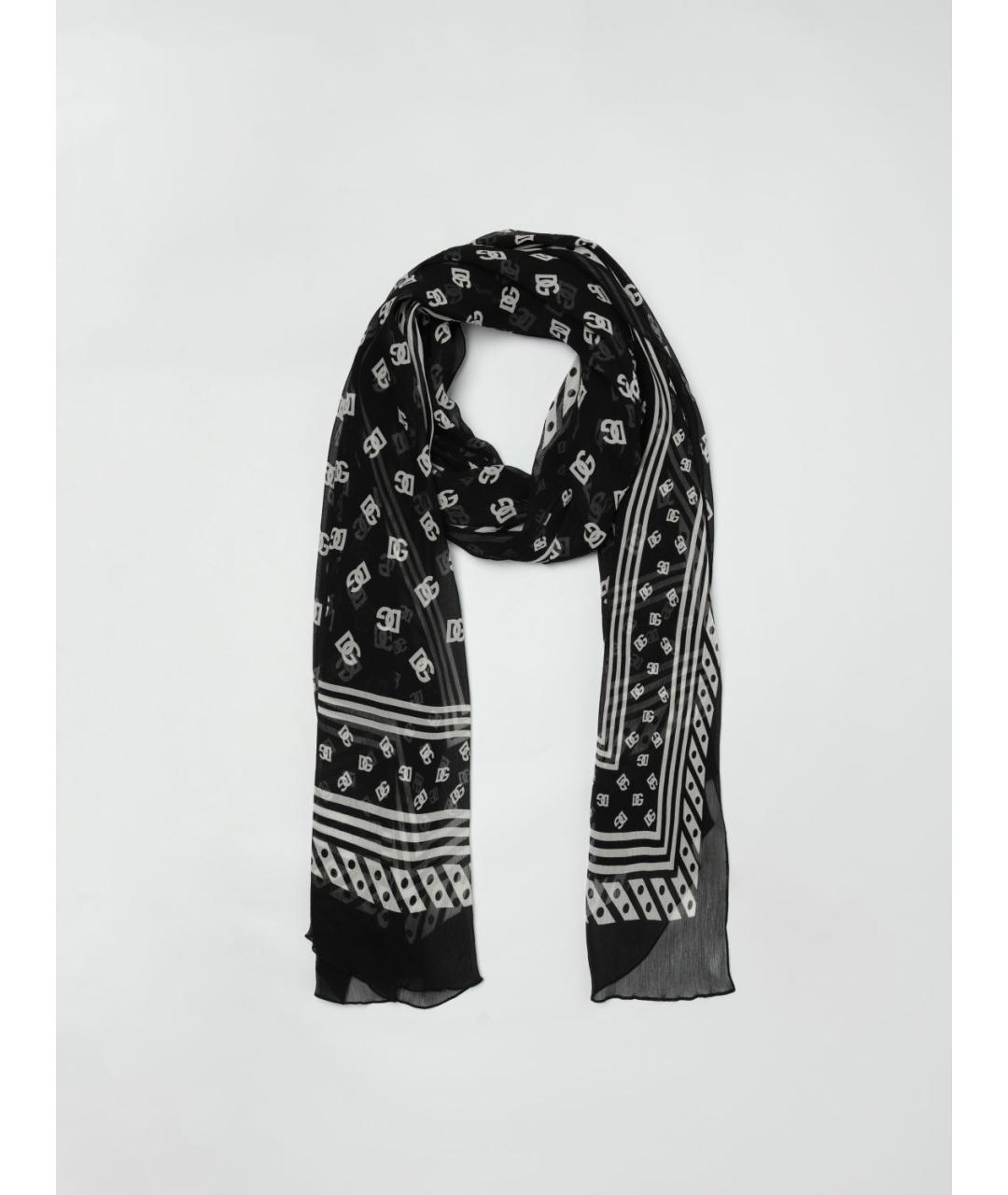 DOLCE&GABBANA Черный шарф, фото 2