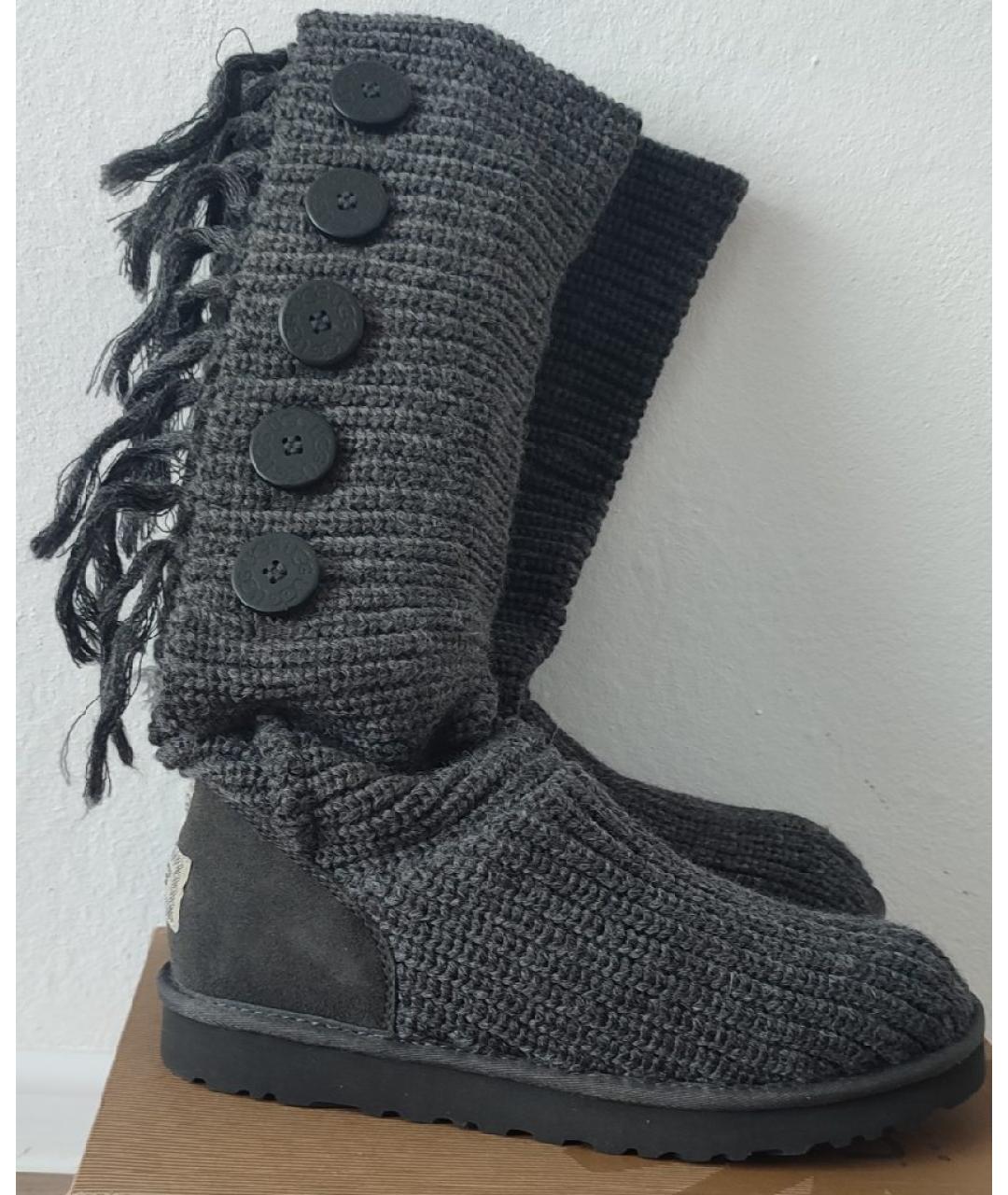 UGG AUSTRALIA Серые текстильные сапоги, фото 6