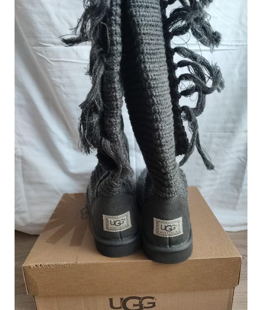 UGG AUSTRALIA Серые текстильные сапоги, фото 4