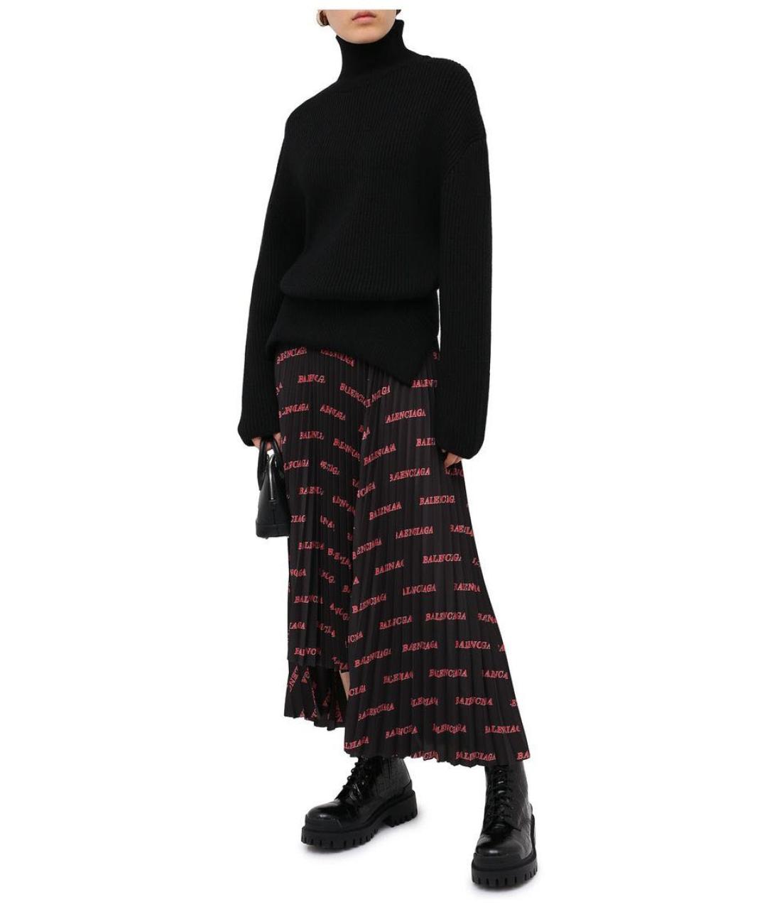BALENCIAGA Черная полиэстеровая юбка макси, фото 3