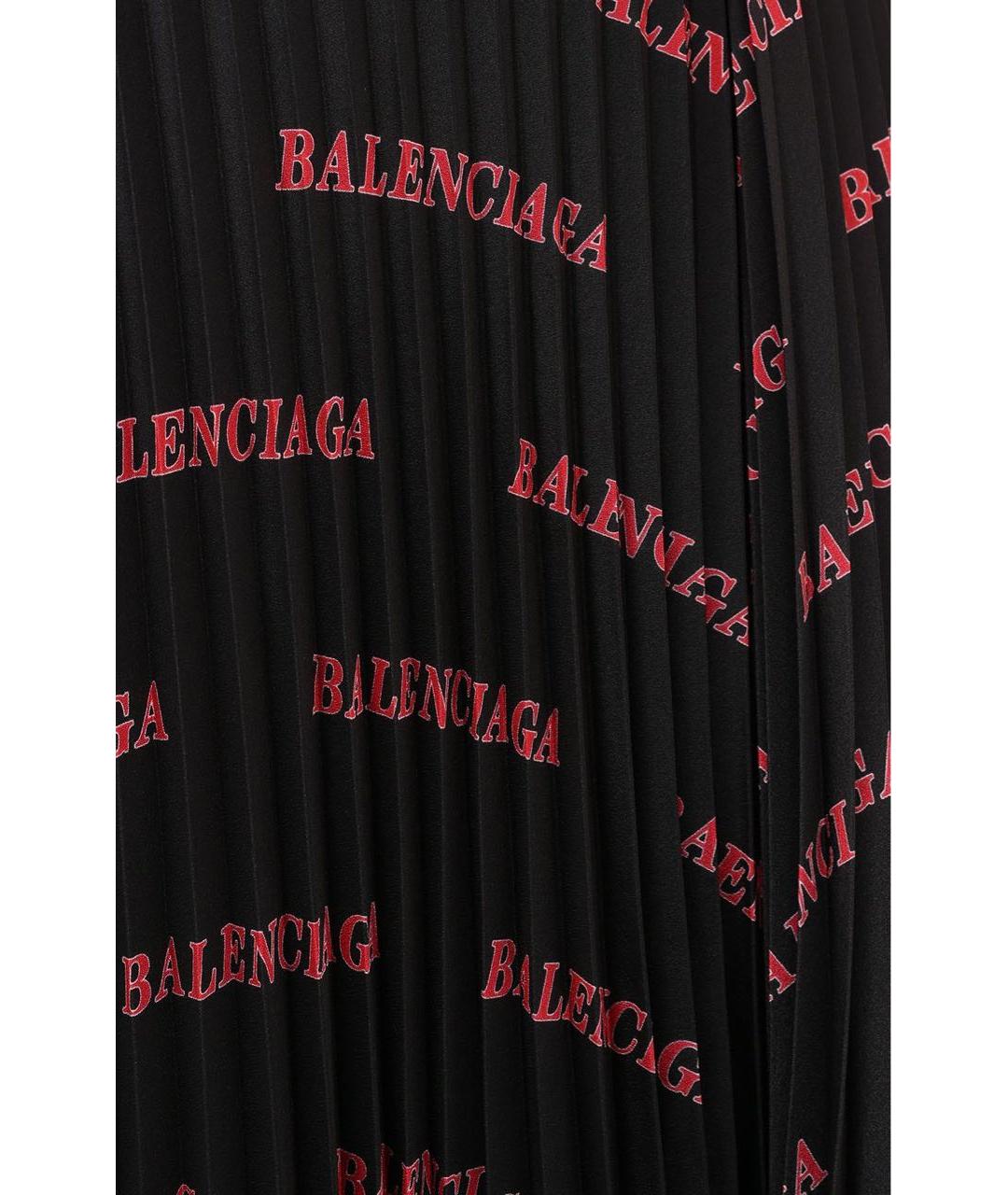 BALENCIAGA Черная полиэстеровая юбка макси, фото 2