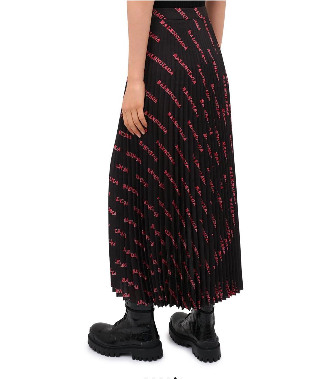 BALENCIAGA Черная полиэстеровая юбка макси, фото 4