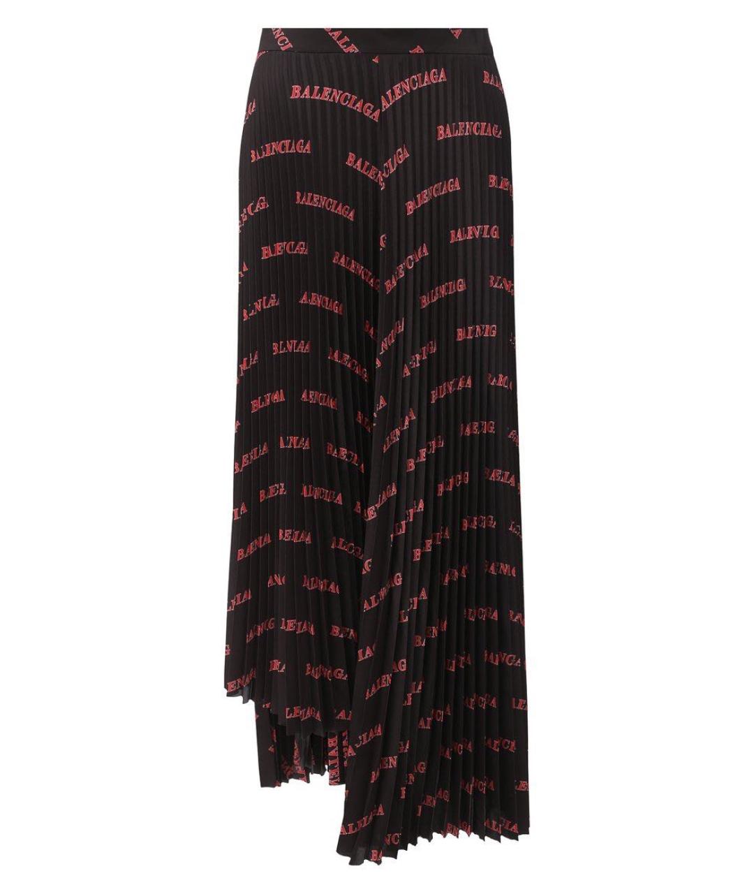 BALENCIAGA Черная полиэстеровая юбка макси, фото 1