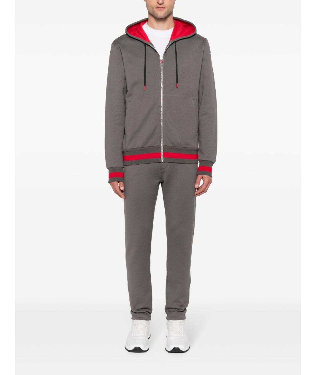 KITON Серый хлопковый спортивный костюм, фото 5