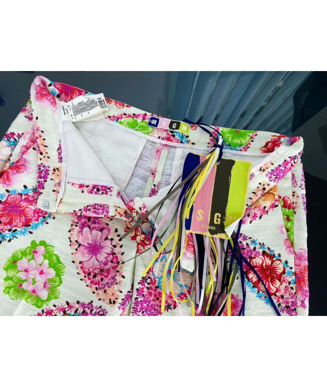 MSGM Мульти хлопковые прямые брюки, фото 3