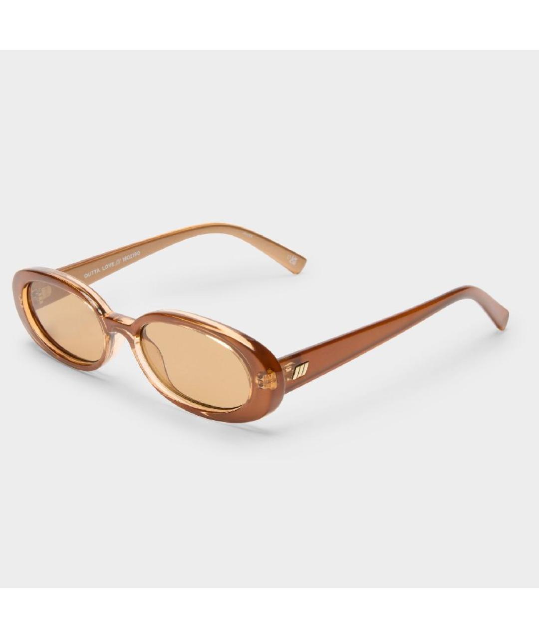LE SPECS Коричневые пластиковые солнцезащитные очки, фото 8