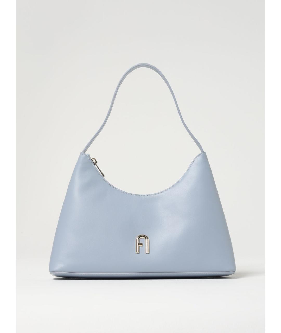 FURLA Голубая кожаная сумка через плечо, фото 4