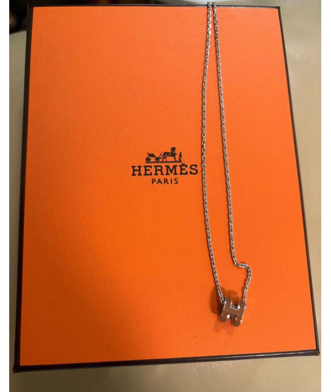 HERMES Коричневая металлическая подвеска, фото 5