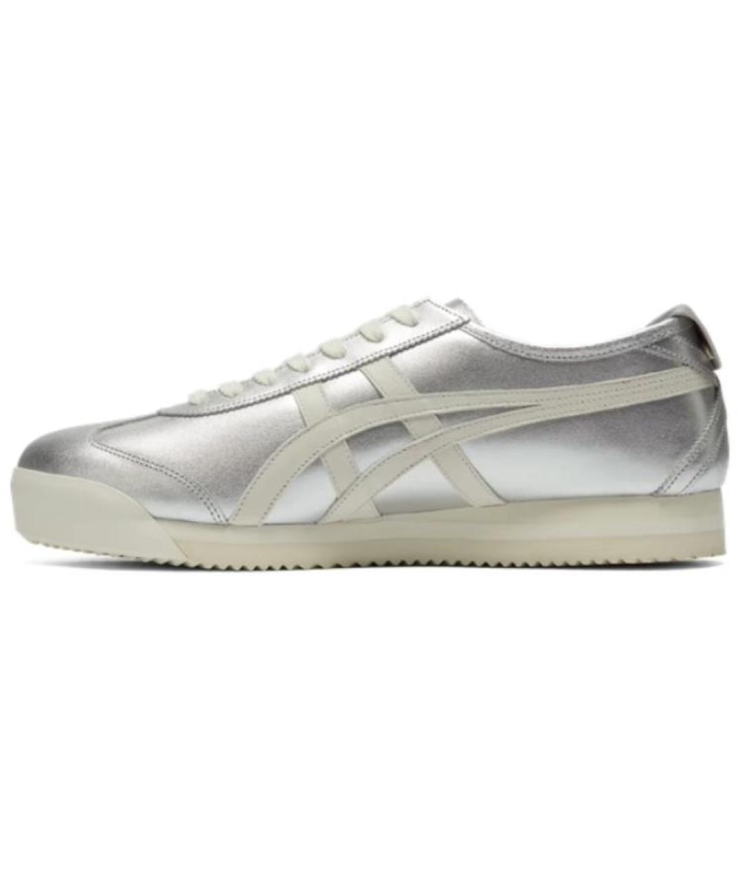 ONITSUKA TIGER Серебряные кожаные кроссовки, фото 7