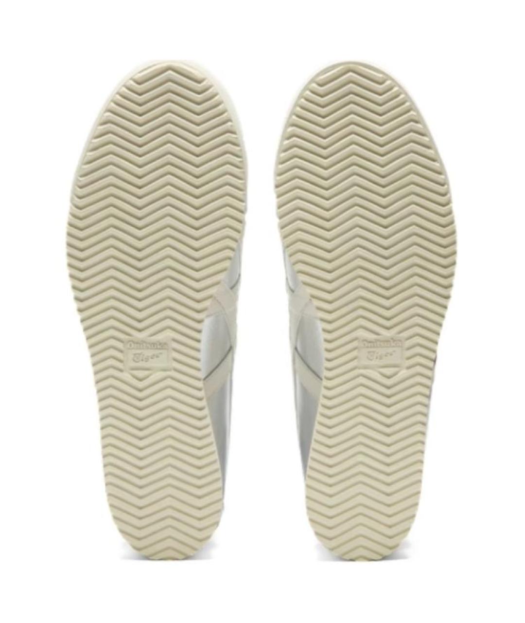 ONITSUKA TIGER Серебряные кожаные кроссовки, фото 6