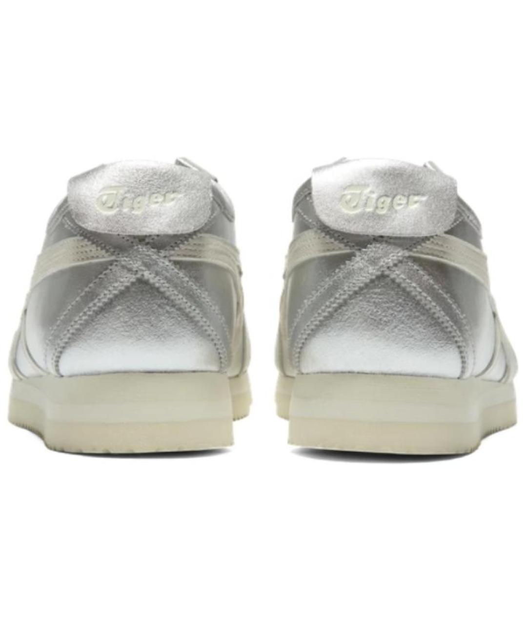 ONITSUKA TIGER Серебряные кожаные кроссовки, фото 5