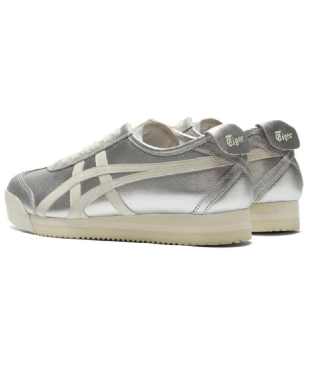 ONITSUKA TIGER Серебряные кожаные кроссовки, фото 3
