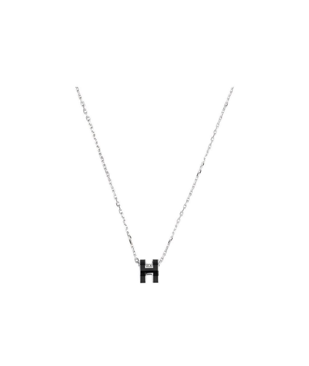 HERMES Черная металлическая подвеска, фото 2