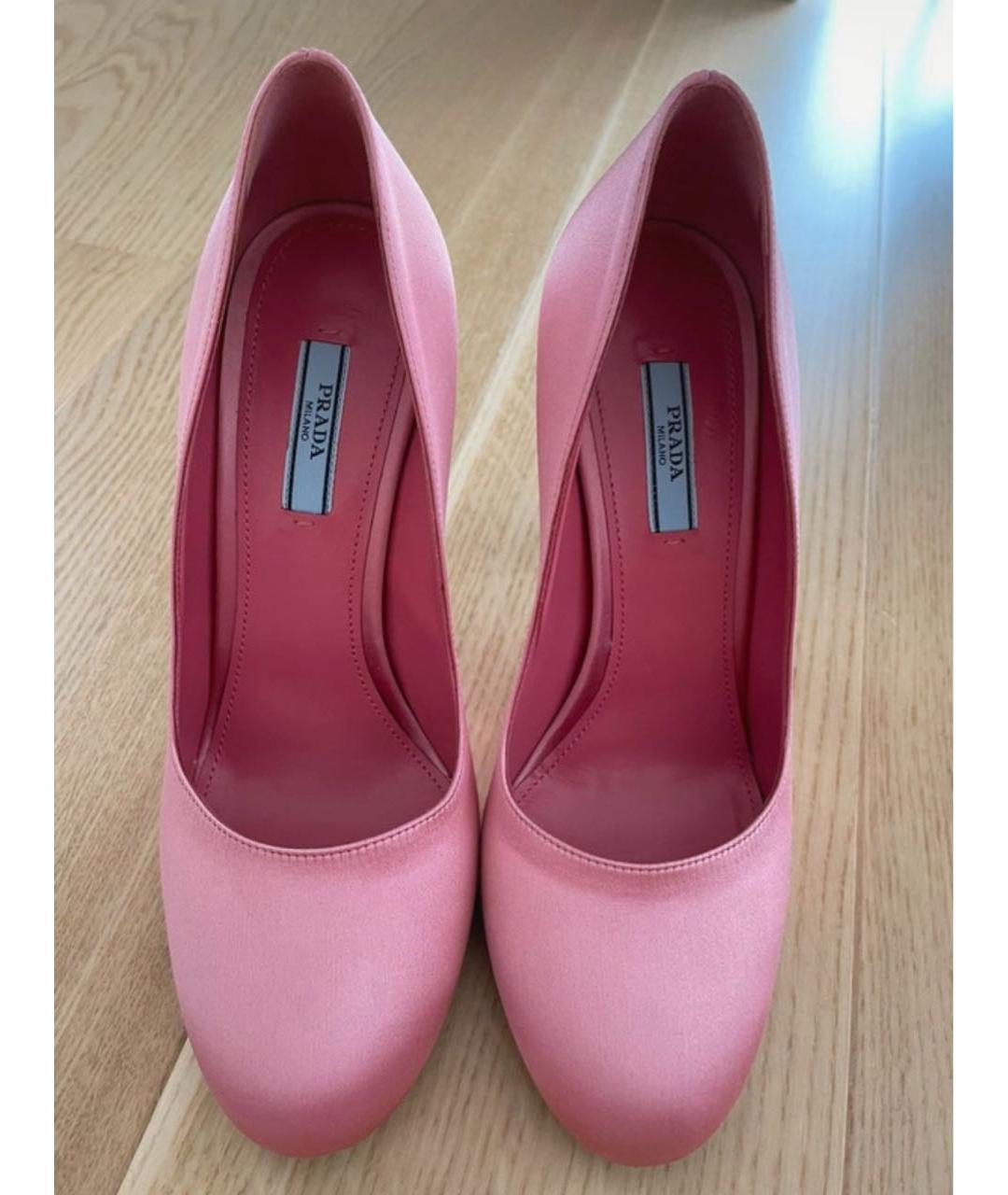 PRADA Розовые текстильные туфли, фото 2