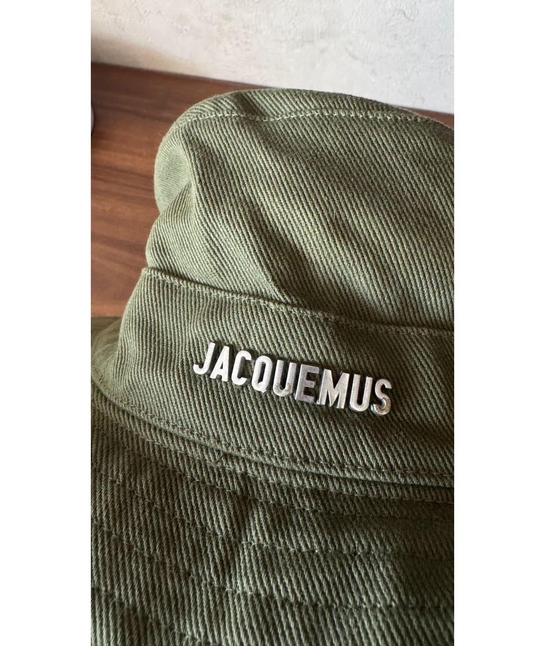 JACQUEMUS Хаки хлопковая панама, фото 3