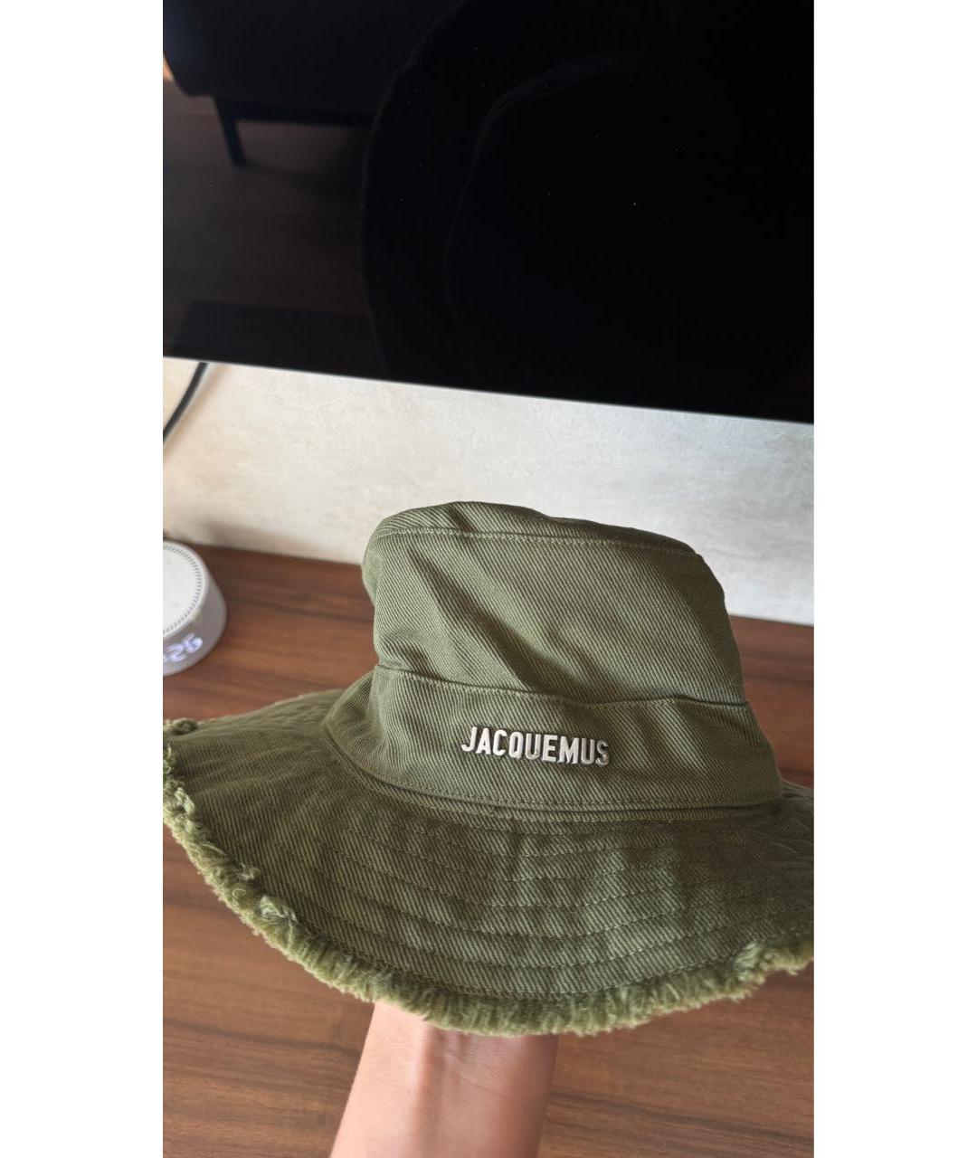 JACQUEMUS Хаки хлопковая панама, фото 7