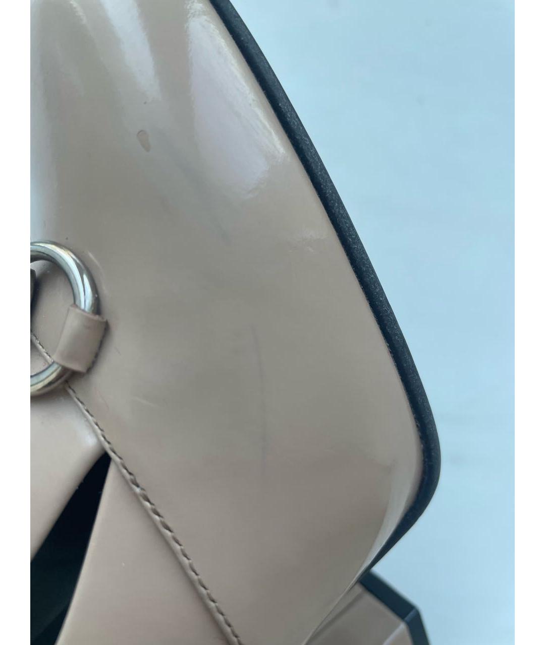 GUCCI Бежевые кожаные туфли, фото 6