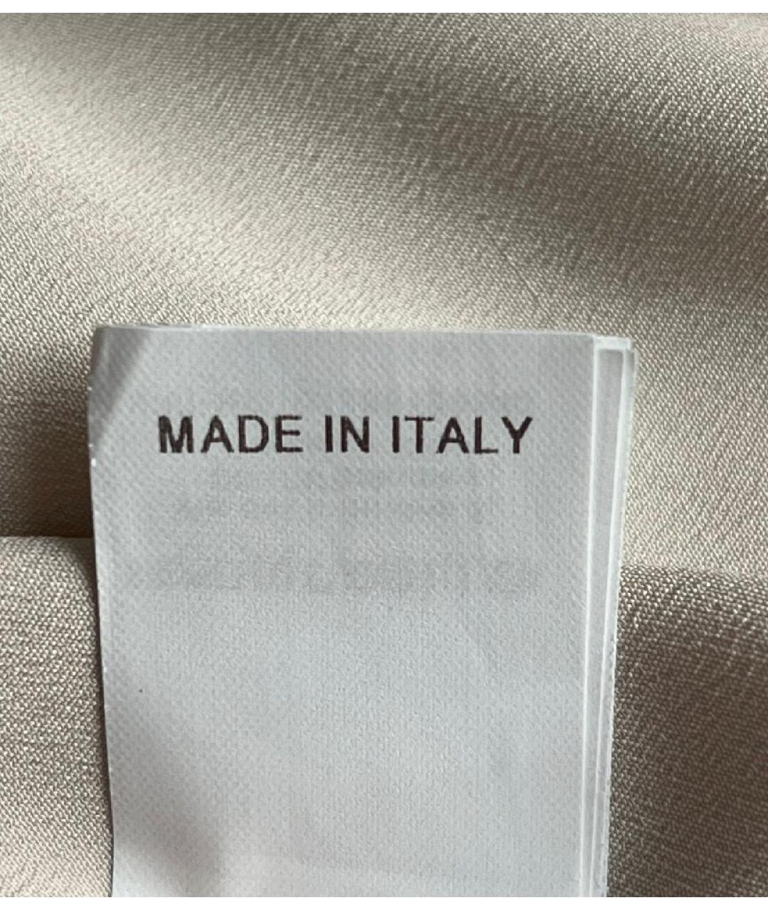 BRUNELLO CUCINELLI Бежевая шелковая блузы, фото 9