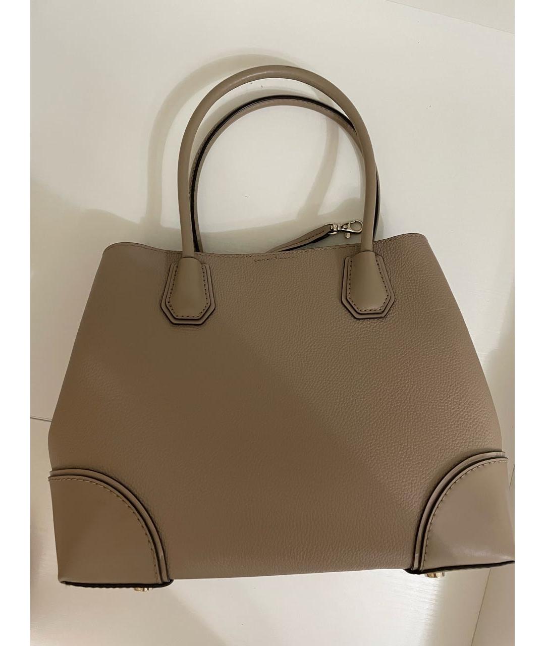 MICHAEL KORS Бежевая кожаная сумка тоут, фото 3