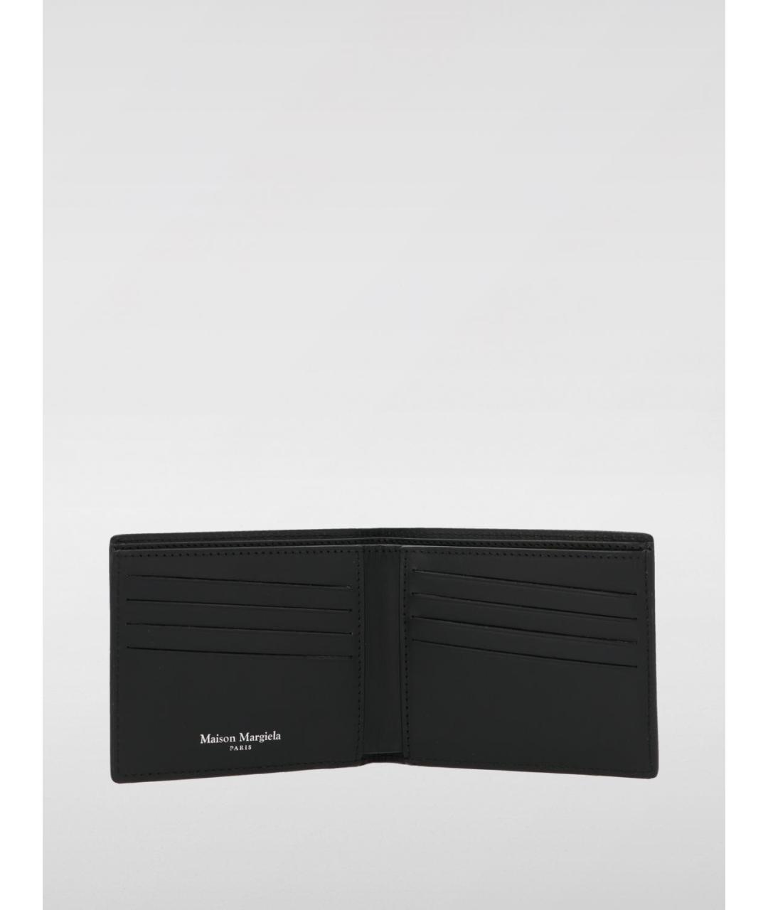 MAISON MARGIELA Черный кожаный кошелек, фото 2