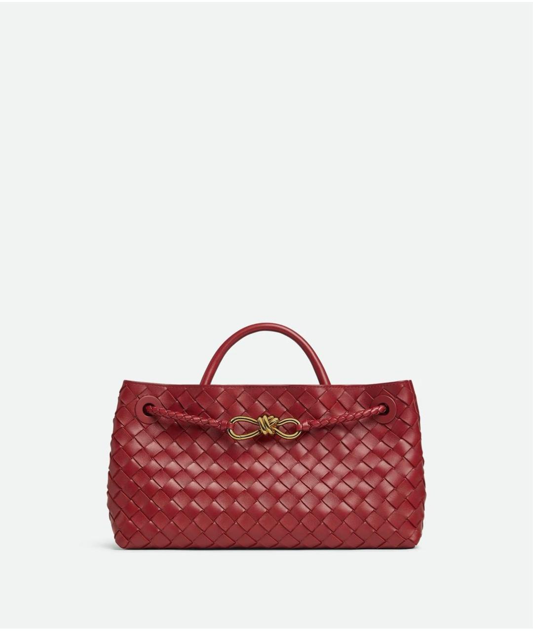 BOTTEGA VENETA Красная кожаная сумка с короткими ручками, фото 9