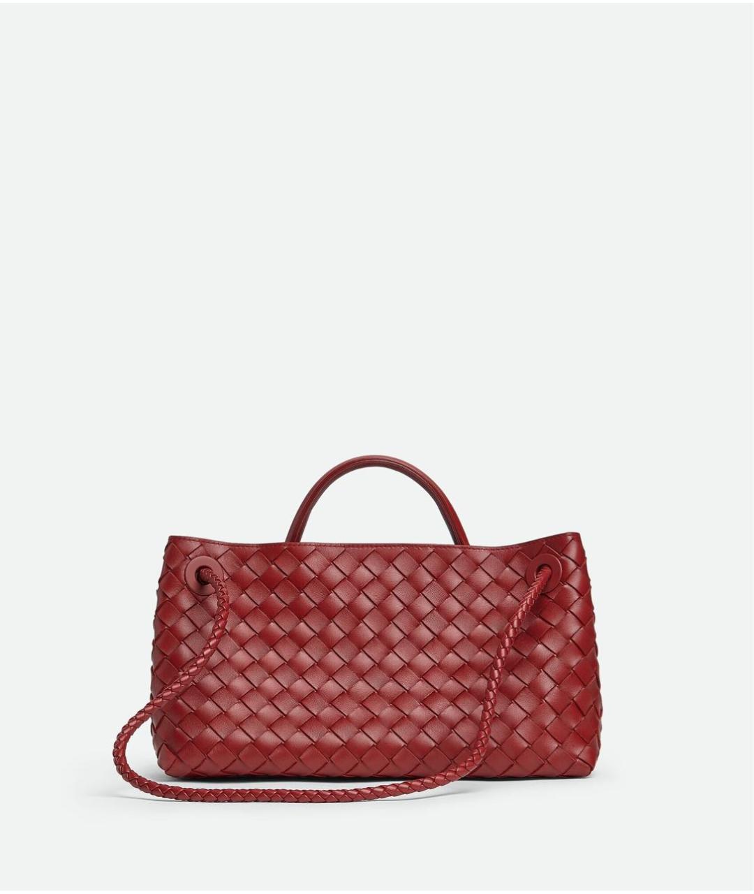 BOTTEGA VENETA Красная кожаная сумка с короткими ручками, фото 4