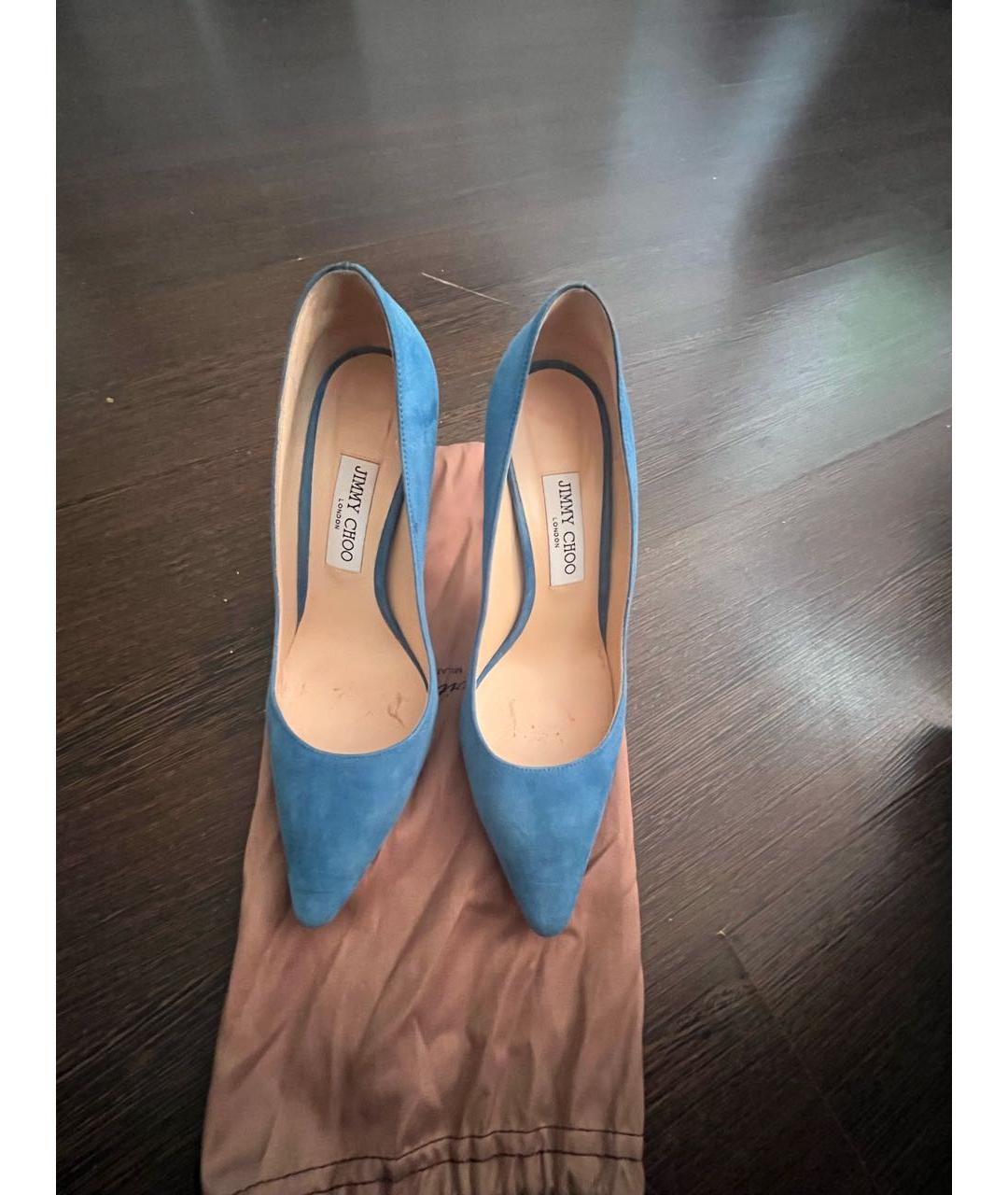 JIMMY CHOO Синие замшевые туфли, фото 2