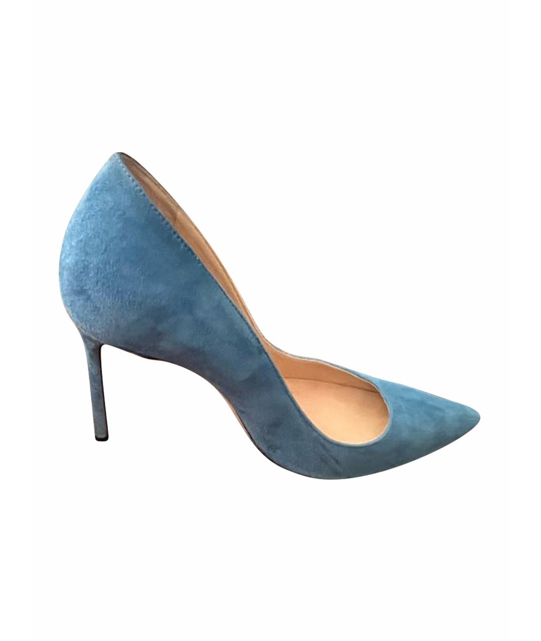 JIMMY CHOO Синие замшевые туфли, фото 1