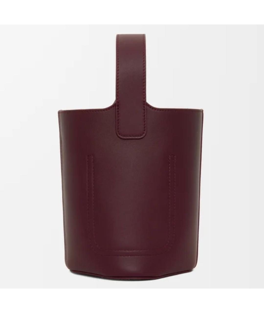 LOEWE Бордовая кожаная сумка через плечо, фото 4