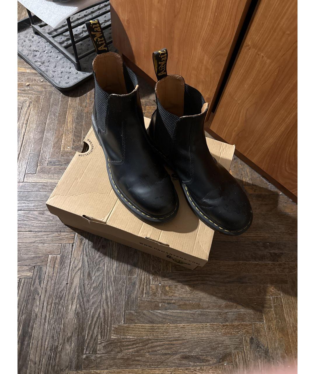 DR. MARTENS Черные кожаные высокие ботинки, фото 5