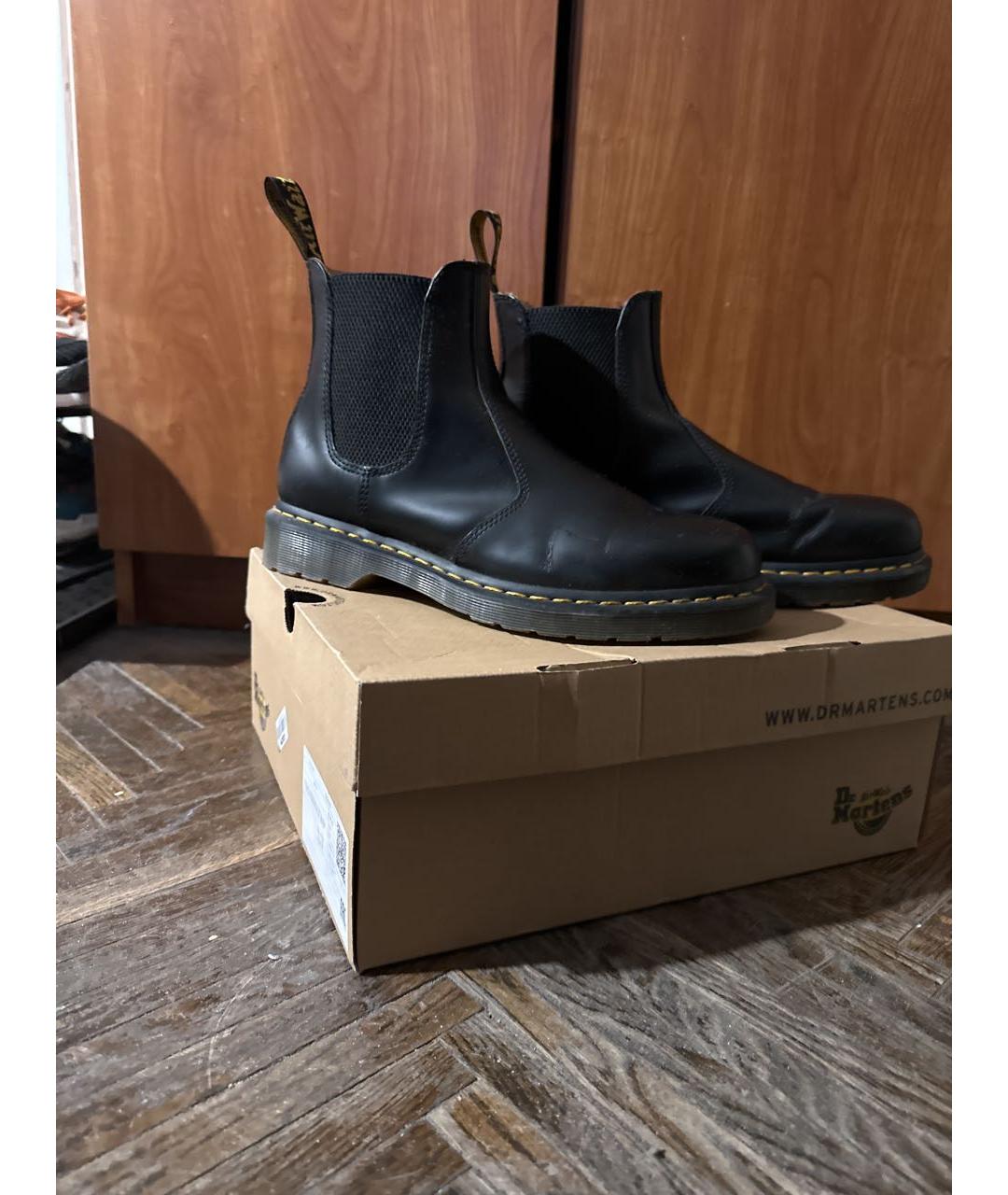 DR. MARTENS Черные кожаные высокие ботинки, фото 2