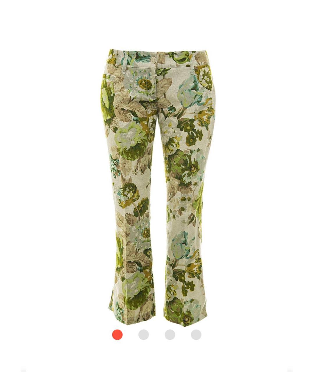 DOLCE&GABBANA Мульти льняные прямые брюки, фото 9