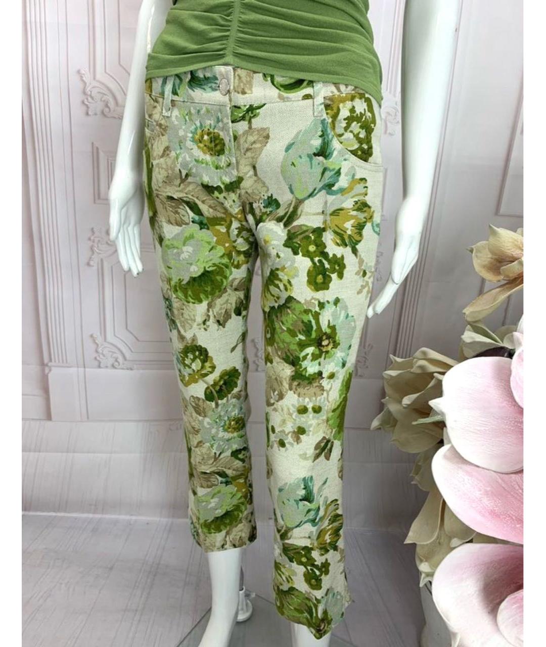 DOLCE&GABBANA Мульти льняные прямые брюки, фото 6