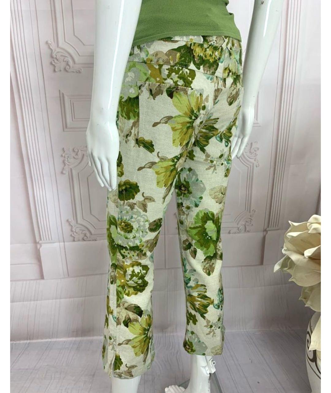 DOLCE&GABBANA Мульти льняные прямые брюки, фото 8