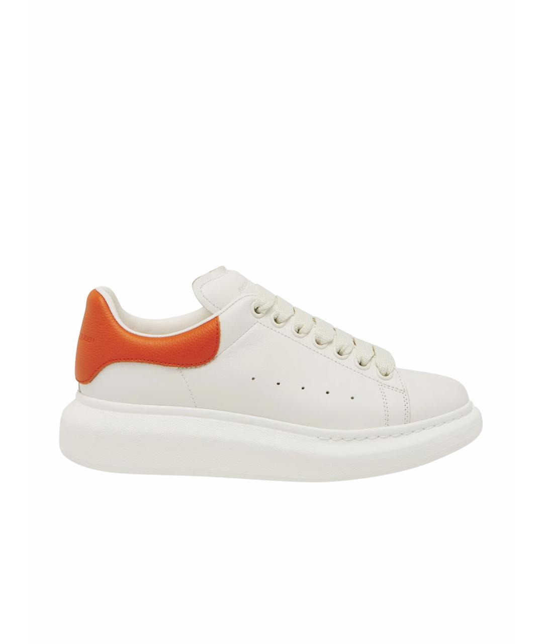 ALEXANDER MCQUEEN Белые кожаные кеды, фото 1