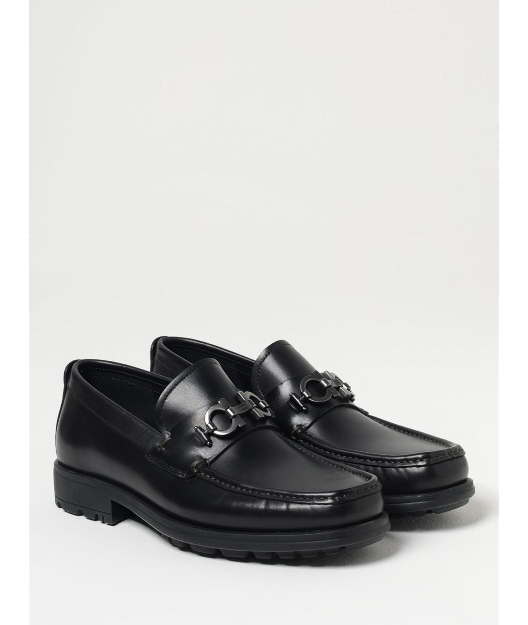 FERRAGAMO Черные лоферы, фото 2