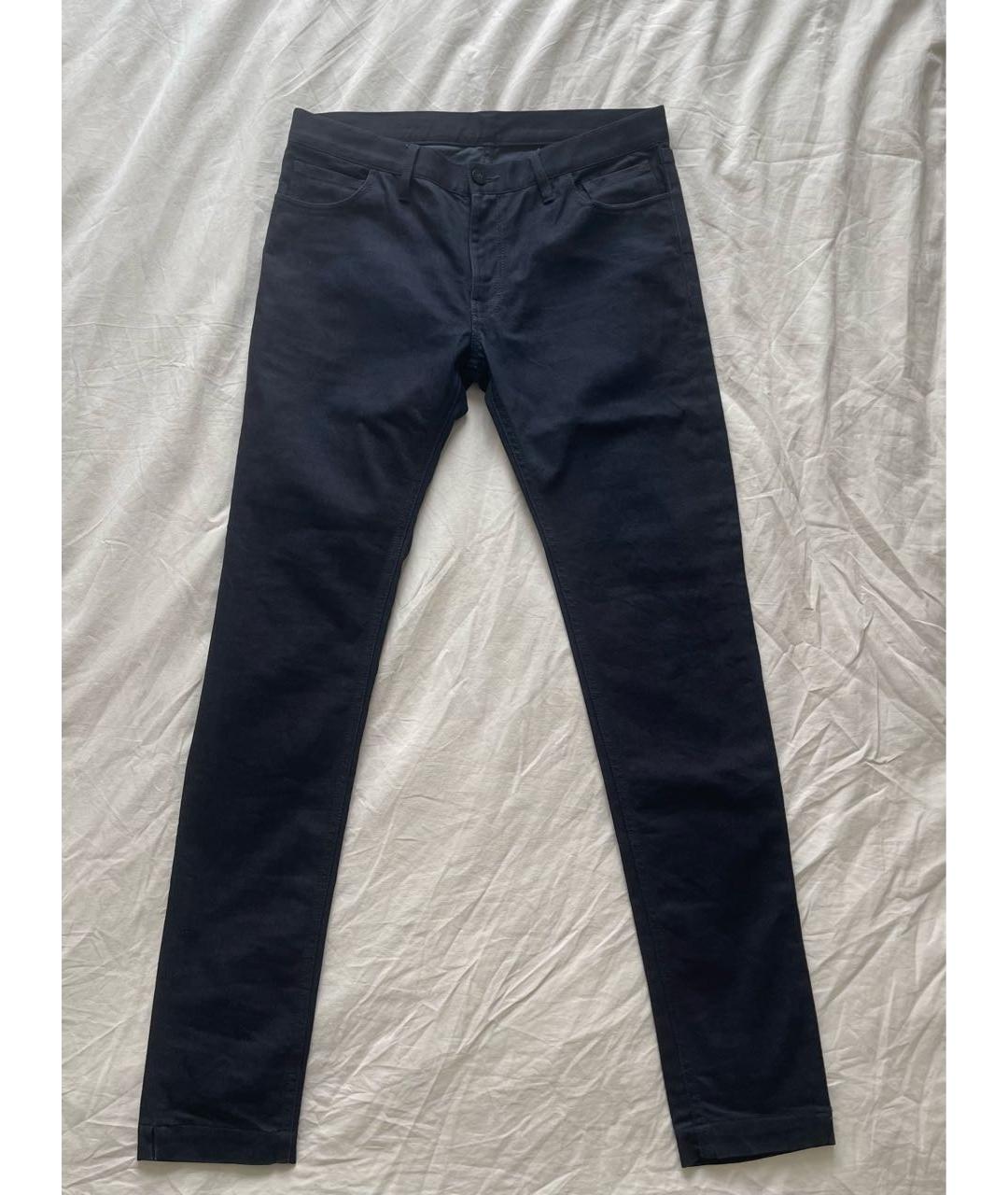 ANN DEMEULEMEESTER Темно-синие хлопковые джинсы скинни, фото 8