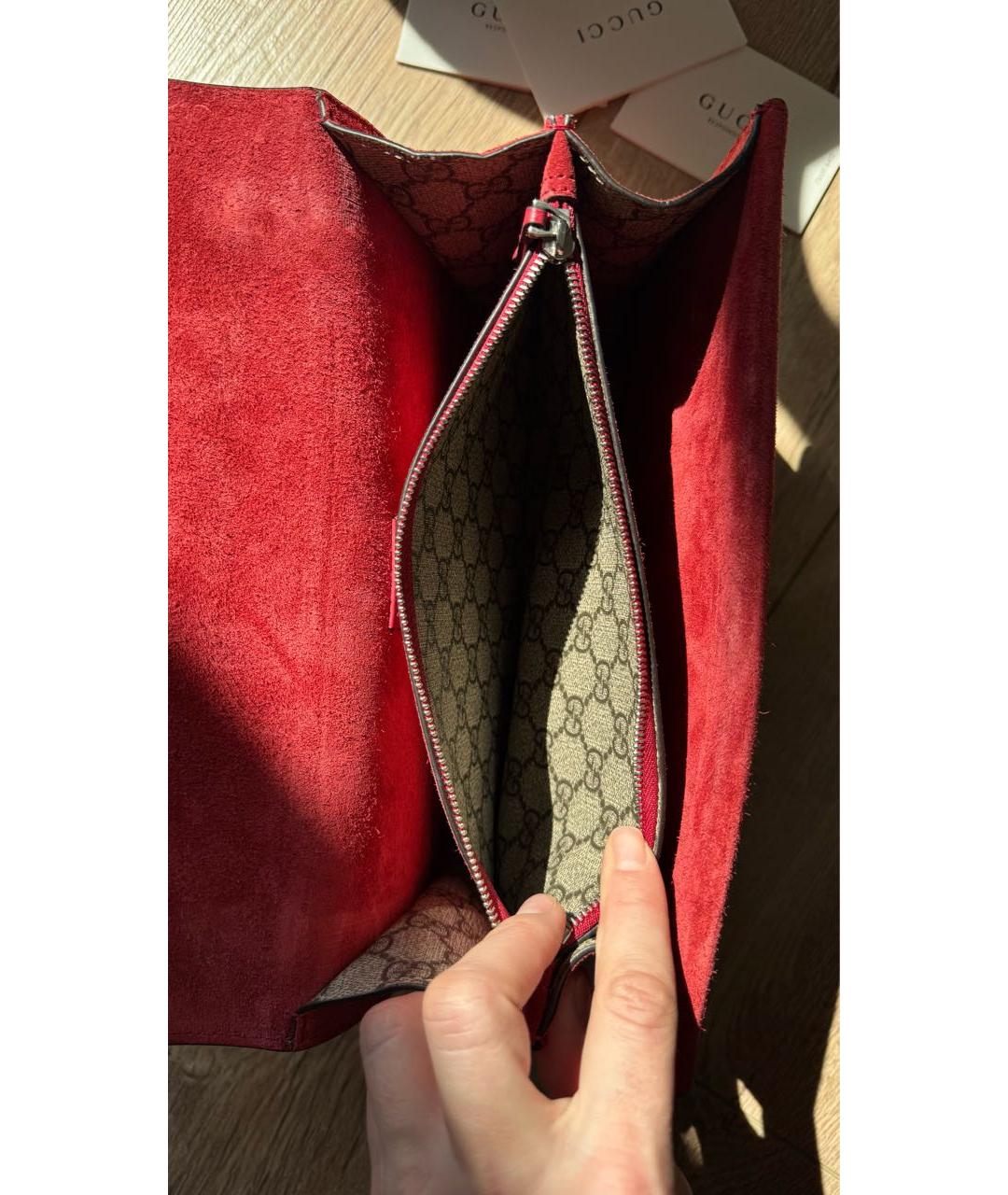 GUCCI Бежевая тканевая сумка через плечо, фото 4