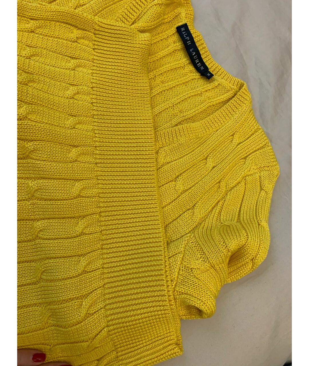 RALPH LAUREN Желтый хлопковый джемпер / свитер, фото 6