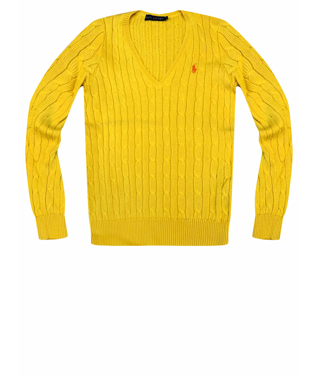 RALPH LAUREN Желтый хлопковый джемпер / свитер, фото 1