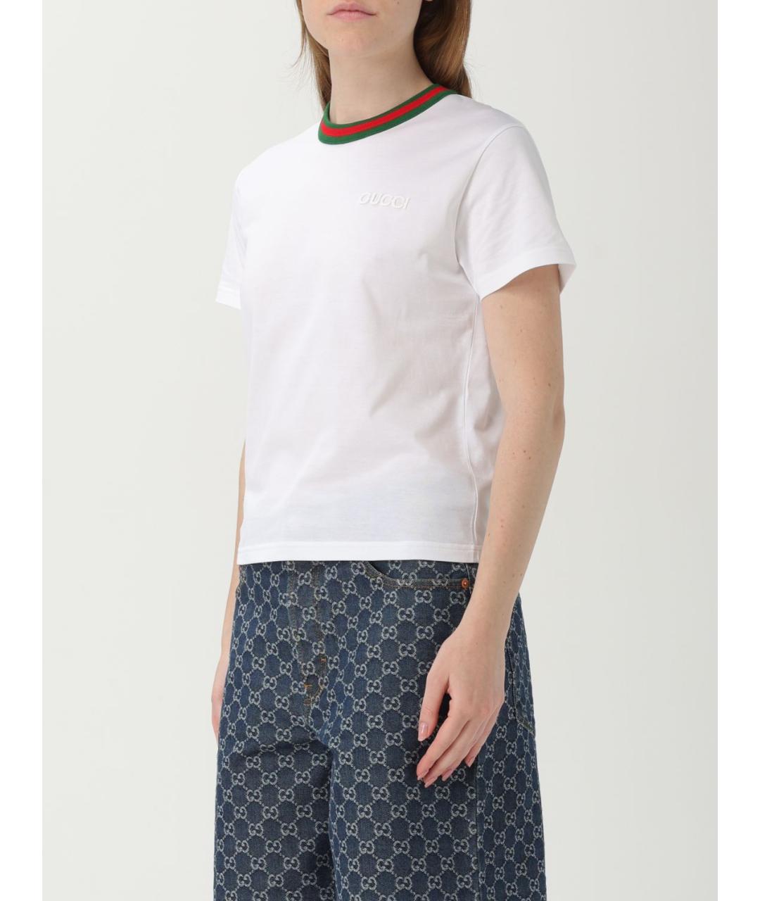 GUCCI Белая футболка, фото 5
