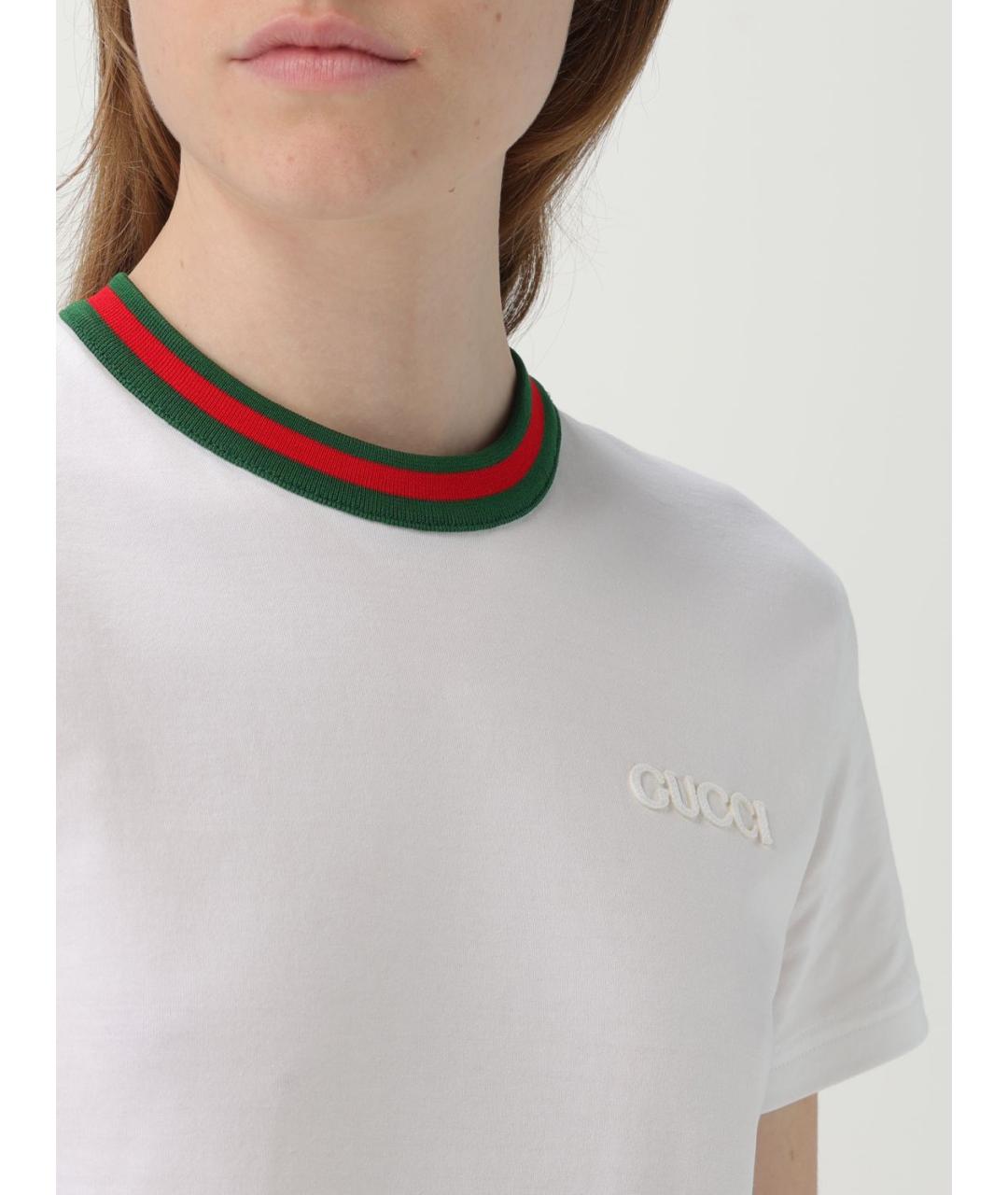 GUCCI Белая футболка, фото 6