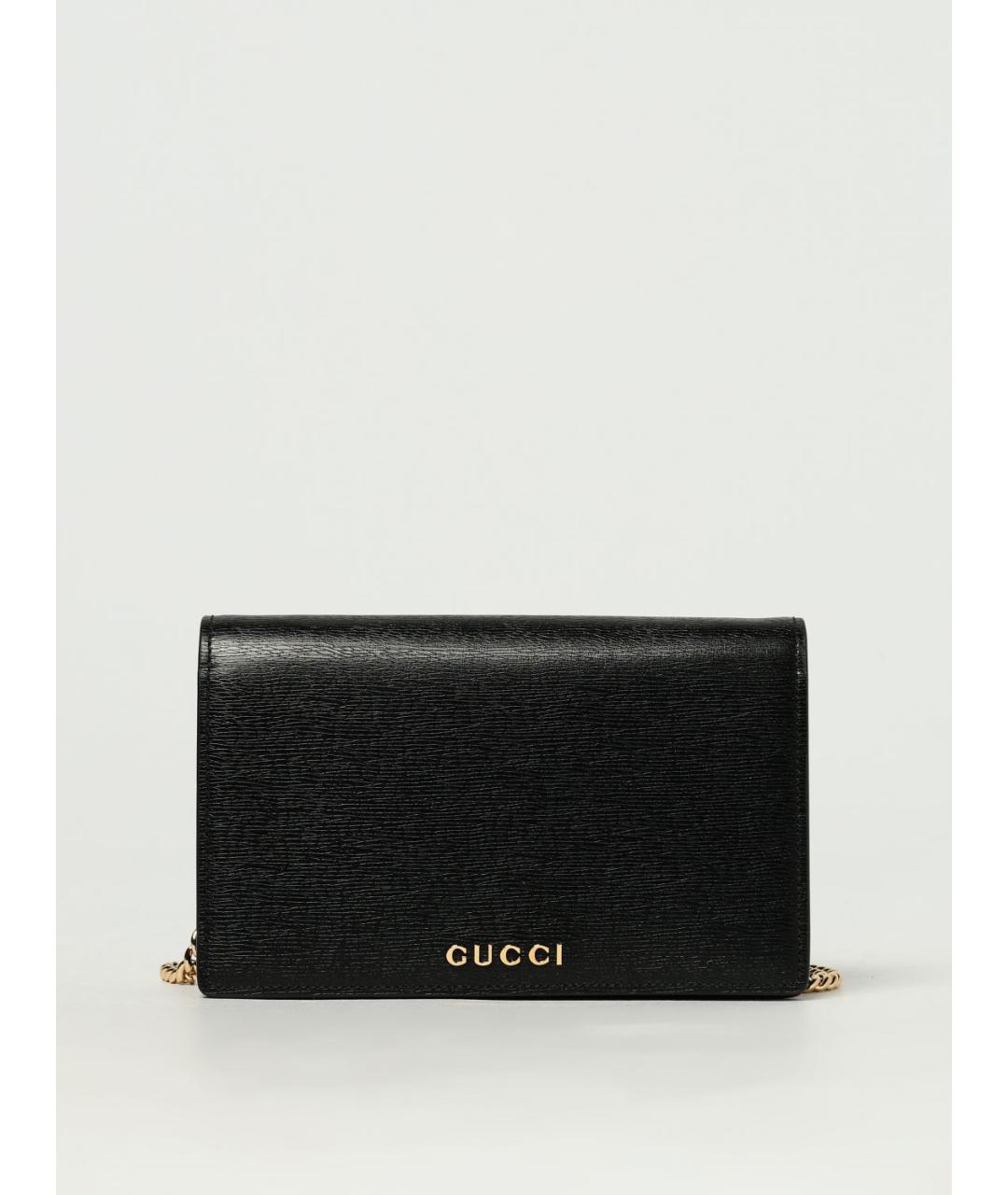 GUCCI Черная кожаная сумка через плечо, фото 6