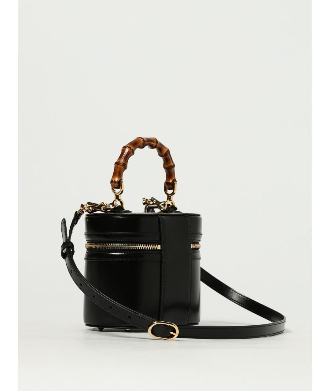 GUCCI Черная кожаная сумка с короткими ручками, фото 3