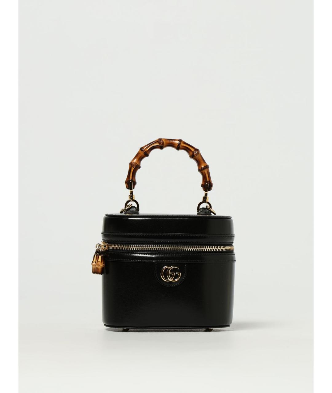GUCCI Черная кожаная сумка с короткими ручками, фото 6