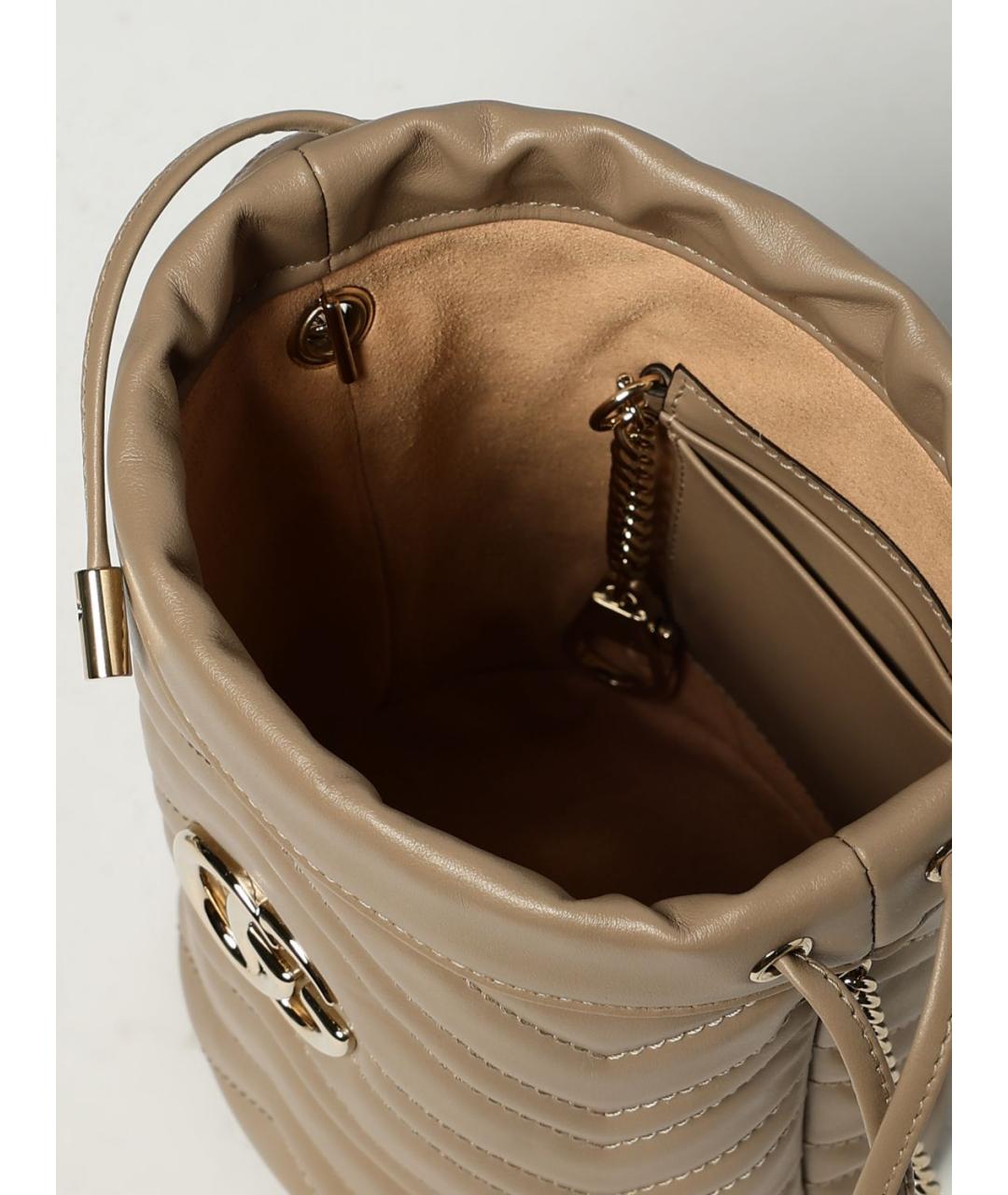 GUCCI Бежевая кожаная сумка тоут, фото 5
