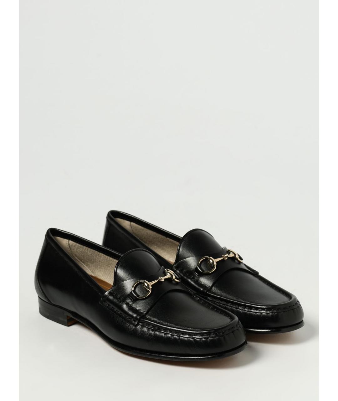 GUCCI Черные кожаные лоферы, фото 2